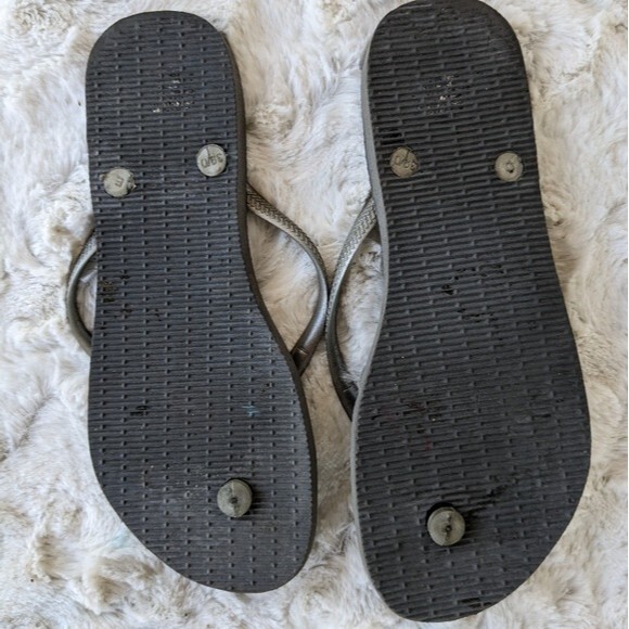 Havaiana Gray Flip Flops 39-40 beach wear, summer, pool - Picture 3 of 5